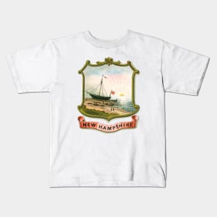 1876 New Hampshire Coat of Arms Kids T-Shirt